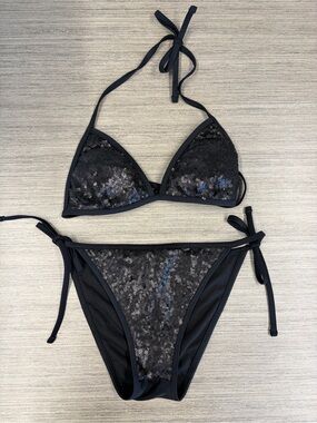 Black Sequin Bikini